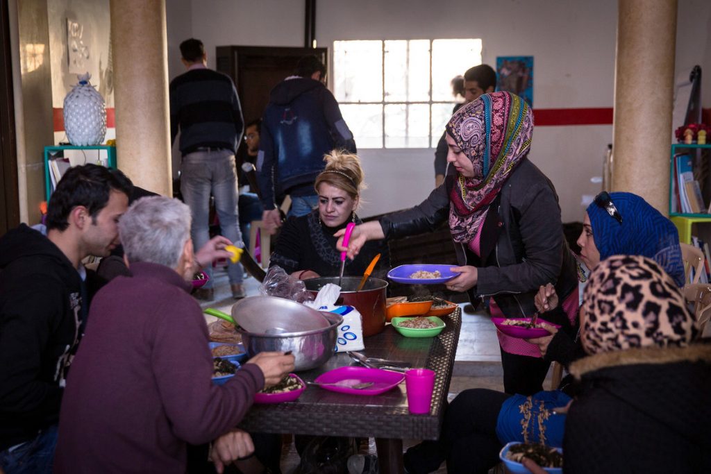 Syrian refugees at the ActionAid Community Center in Baalbeck, Lebanon.